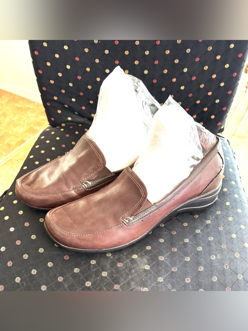 Hush Puppies Comfortable Men’s Brown Slip-On Dress Shoes. Size 11. EUC.